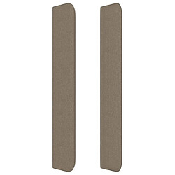 Acheter Maison Chic Tête de lit moderne avec oreilles pour chambre - Décoration de lit Taupe 103x16x118/128 cm Tissu -MN69792