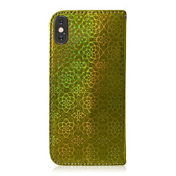 Avis Wewoo Housse Coque Pour iPhone XS Max couleur unie boucle magnétique coloré horizontale étui en cuir PU avec titulaire et fentes cartes et portefeuille et lanière or