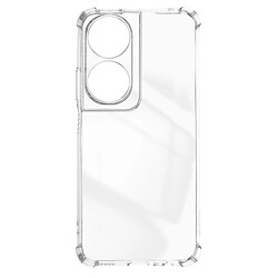 Avizar Coque pour Honor 90 Smart Silicone Coins Bumper Antichocs Transparent