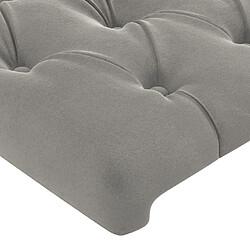 Acheter Maison Chic Lot de 2 Têtes de lit design pour chambre - Décoration de lit Gris clair 100x7x78/88 cm Velours -MN27971