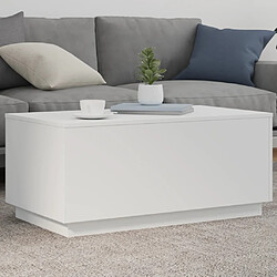 Maison Chic Table basse pour salon | Table à café avec lumières LED blanc 90x50x40 cm -GKD68500