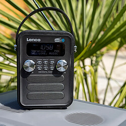 Lenco Radio portable DAB+/ FM avec Bluetooth® PDR-051BKSI Noir-Anthracite pas cher