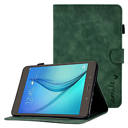 Etui en PU avec support et porte-cartes pour votre Samsung Galaxy Tab A 8.0 SM-T350 (2015) - vert