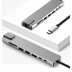 GUPBOO Adaptateur Thunder HDMI 4K RJ45 SD TF USB C 3.1,JL2240