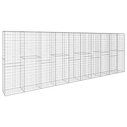 vidaXL Mur en gabion avec couvercle Acier galvanisé 600 x 50 x 200 cm