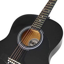 Avis 3rd Avenue Pack guitare acoustique avec sangle, Support pour guitare, un accordeur, médiators et cordes - Noir