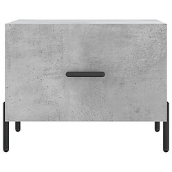 Maison Chic Table basse,Table Console Table d'appoint, Table pour salon gris béton 50x50x40 cm bois d'ingénierie -MN67315 pas cher