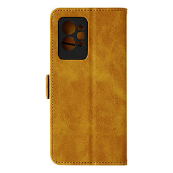 Avizar Étui Realme GT 2 Pro Similicuir Porte-carte Double languette magnétique camel