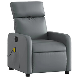 Avis Maison Chic Fauteuil Relax pour salon, Fauteuil de massage inclinable Gris Similicuir -GKD87668