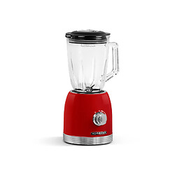 Blender vintage - SCHNEIDER - SCBL15R - Bol en verre - Variateur de vitesse - 6 lames - 800W - Rouge