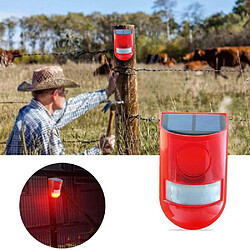 Acheter Justgreenbox Lampe rouge d'alarme de capteur de mouvement solaire étanche avec son d'avertissement - 1483834