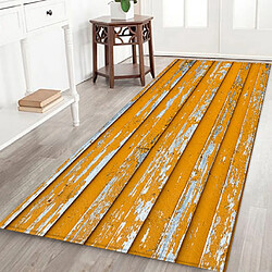 Tapis De Sol Tapis De Maison Moderne Tapis Rustique Runner Jaune (40x120cm)