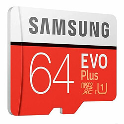 Samsung Carte Micro SD SDXC Evo Plus - 64 Go - avec adaptateur SD 2020