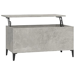 Maison Chic Tabls basse,Table Console pour salon Gris béton 90x44,5x45 cm Bois d'ingénierie -MN85391