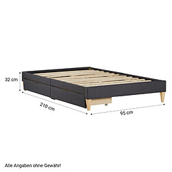 Avis Homestyle4U Lit capitonné 90x200 cm avec 2 tiroirs