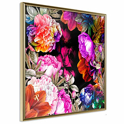 Paris Prix Affiche Murale Encadrée Flower Sonata I 30 x 30 cm Or