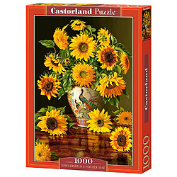 Castorland Puzzle 1000 pièces : Tournesols dans un vase paon