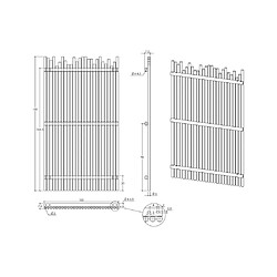 Avis Vente-Unique Clôture en bois de teck - L100 x H180 cm coloris naturel clair - EDANA