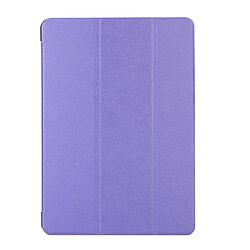 Etui en PU soie avec support tri-pliure violet pour votre Apple iPad 10.2 (2019)