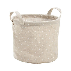 Aubry Gaspard Cache pot jute pois blancs (Lot de 3).