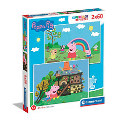 Avis Clementoni- Peppa Pig Supercolor Pig-2x60 Enfants 4 Ans, Boîte De 2 (60 Pièces), Puzzle Dessin Animé-Fabriqué en Italie, 21622