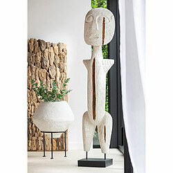 Mes Statuette homme 33x24x144 cm en bois exotique blanc