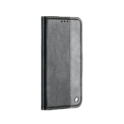 Wewoo Coque Etui à rabat pour ordinateur de bureau couleur solide avec coutures de iPhone 11 Business porte-cartes et emplacements cartes gris