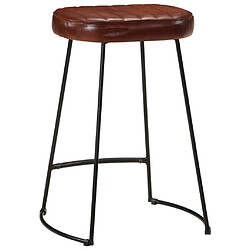 Acheter vidaXL Tabourets de bar lot de 2 marron foncé 41x29x62 cm