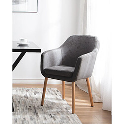 Beliani Chaise de salle à manger YORKVILLE Cuir PU Gris