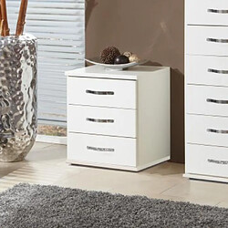 Inside 75 Commode DOUMO 3 tiroirs blanc et chrome