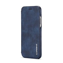 Wewoo Coque Pour iPhone X / XS Hon Ancient Series Etui en cuir avec fentes cartes & support & portefeuille Bleu