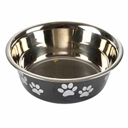 Paris Prix Gamelle pour Chien & Chat Motifs Pattes 17cm Noir