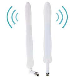 Wewoo Antenne blanc Épée Style 5dBi SMA Mâle 4G LTE pour Huawei Routeur