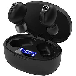 Chrono Écouteur bluetooth sans fil 5.0 étanche, étui de charge mini pour écouteurs bluetooth sans fil TWS(noir)