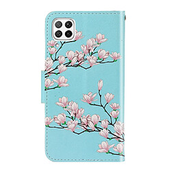 Etui en PU impression de motifs avec support fleurs roses pour votre Huawei P40 lite/Nova 7i/Nova 6 SE