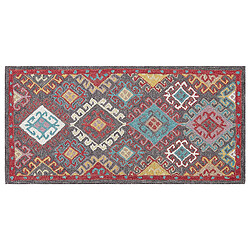 Beliani Tapis de laine multicolore 80 x 150 cm FINIKE