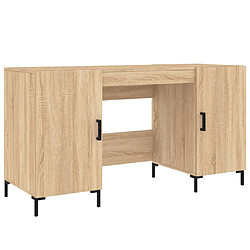 Maison Chic Bureau,Table de travail,bureau de travail pour chambre chêne sonoma 140x50x75 cm bois d'ingénierie -GKD74073