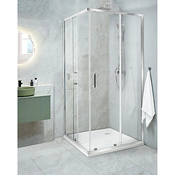 Beliani Cabine de douche TELA 90 x 90 x 185 cm Argenté