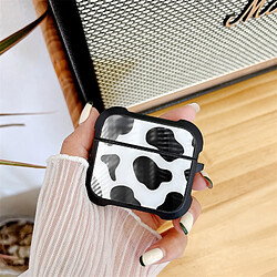 GUPBOO Airpods Coque Housse Étui Protecteur Compatible pour AirPods 3-Ins fille en verre motif vache à lait