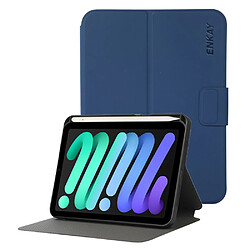 Etui en PU + TPU ENKAY fermoir magnétique, fonction d'éveil/veille automatique avec support bleu foncé pour votre iPad mini (2021)