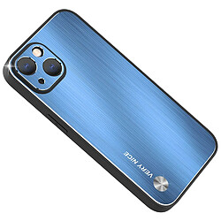 Coque en TPU + alliage d'aluminium anti-rayures pour votre iPhone 14 - bleu