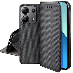 Htdmobiles Housse etui portefeuille avec coque interieure en silicone pour Xiaomi Redmi Note 13 4G + film ecran - NOIR MAGNET pas cher