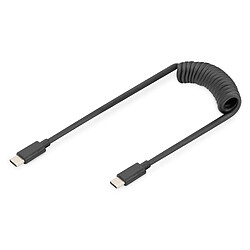 Acheter DIGITUS Ladekabel USB-C->USB-C Spiralkabel 1m schwarz