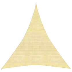 vidaXL Voile d'ombrage 160 g/m² Beige 5x6x6 m PEHD