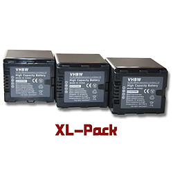 Vhbw 3 batteries 2200mAh pour caméscope Panasonic HC-X900, HC-X900M, HC-X909