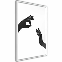 Paris Prix Affiche Murale Encadrée Language of Gestures I 20 x 30 cm Blanc