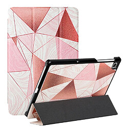 Etui en PU texture de soie avec support or/rose pour votre Lenovo Smart Tab M10 FHD Plus/M10 Plus 10.3 pouces