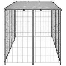 Acheter Helloshop26 Chenil extérieur cage enclos parc animaux chien argenté 330 x 110 x 110 cm acier 02_0000270