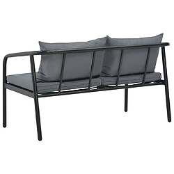 Acheter Maison Chic Canapé de jardin à 2 places avec coussins | Canapé d'extérieur | Fauteuil,Banquette Jardin Gris Aluminium -MN95644