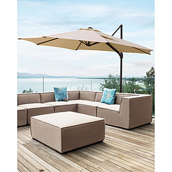 Beliani Parasol en porte-à-faux taupe d 2,95 m SAVONA II